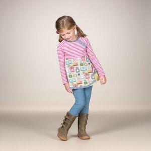 Matilda Jane Pink and Multicolor Long Sleeve Tee